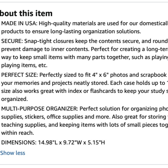 NEW Iris 4”x6” Photo Storage / Craft Box w/ 12 Cases - Picture 6 of 7